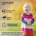 Tickless Baby - Répulsif à ultrasons pour bébés contre les tiques et les puces - Orange