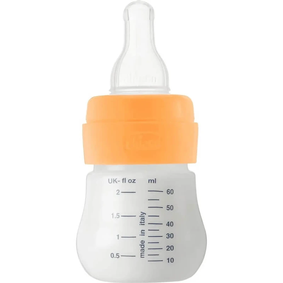Biberón Chicco Micro con válvula anticólicos, 60 ml - Colores variados