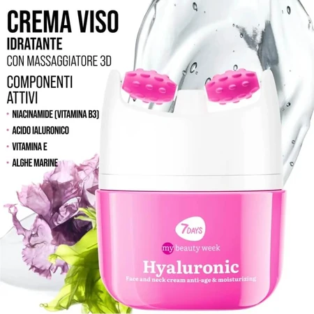 7days Hyaluronic - Crème hydratante pour le visage avec applicateur à bille, 40 ml