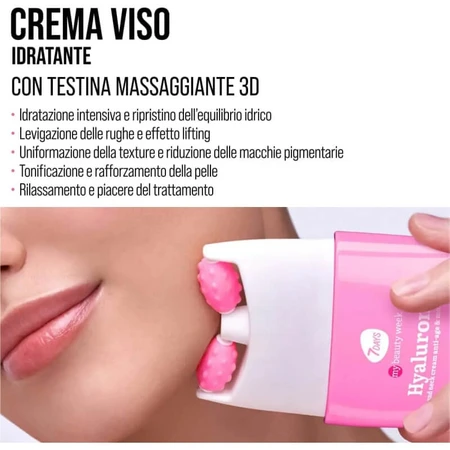 7days Hyaluronic - Crème hydratante pour le visage avec applicateur à bille, 40 ml