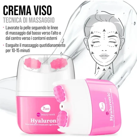 7days Hyaluronic - Crème hydratante pour le visage avec applicateur à bille, 40 ml