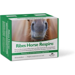 Nbf Lanes Ribes Horse Respiro - Complemento alimenticio para caballos, 30 sobres de 25 ml cada uno
