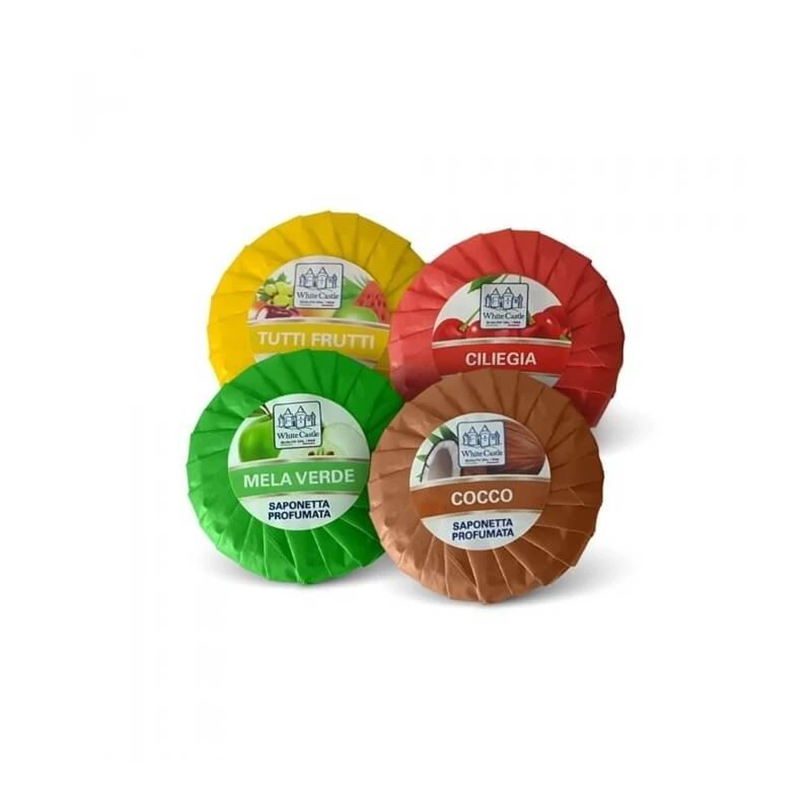 White Castle Plissé Cherry-Scented Vegetable Soap Bar, 100 g