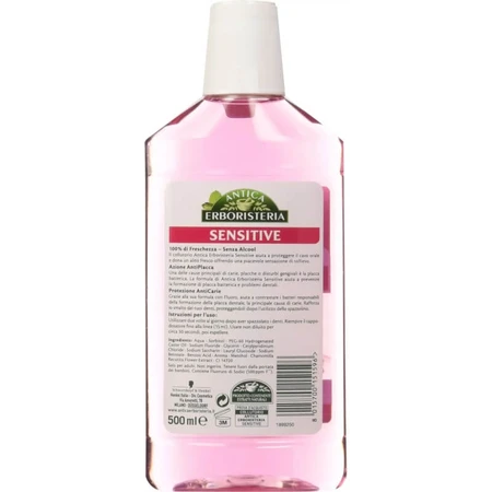 Antica Erboristeria : bain de bouche pour peaux sensibles, pour la prévention et le soulagement des infections bactériennes, 500 ml