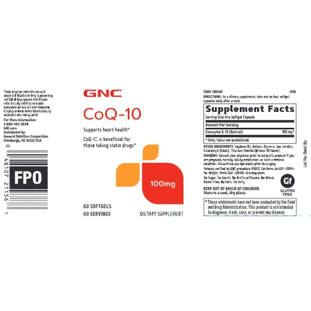 Natural Coenzyme Q-10, 400 mg, 60 capsules, GNC