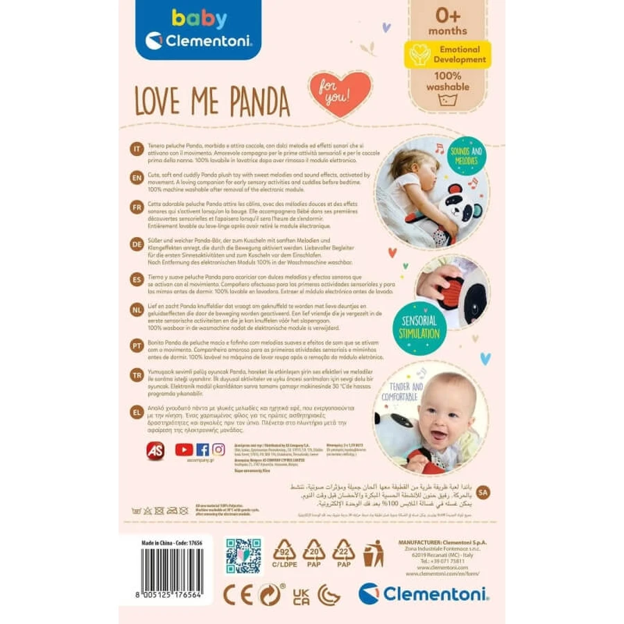 Clementoni Love Me Panda - Plush Toy