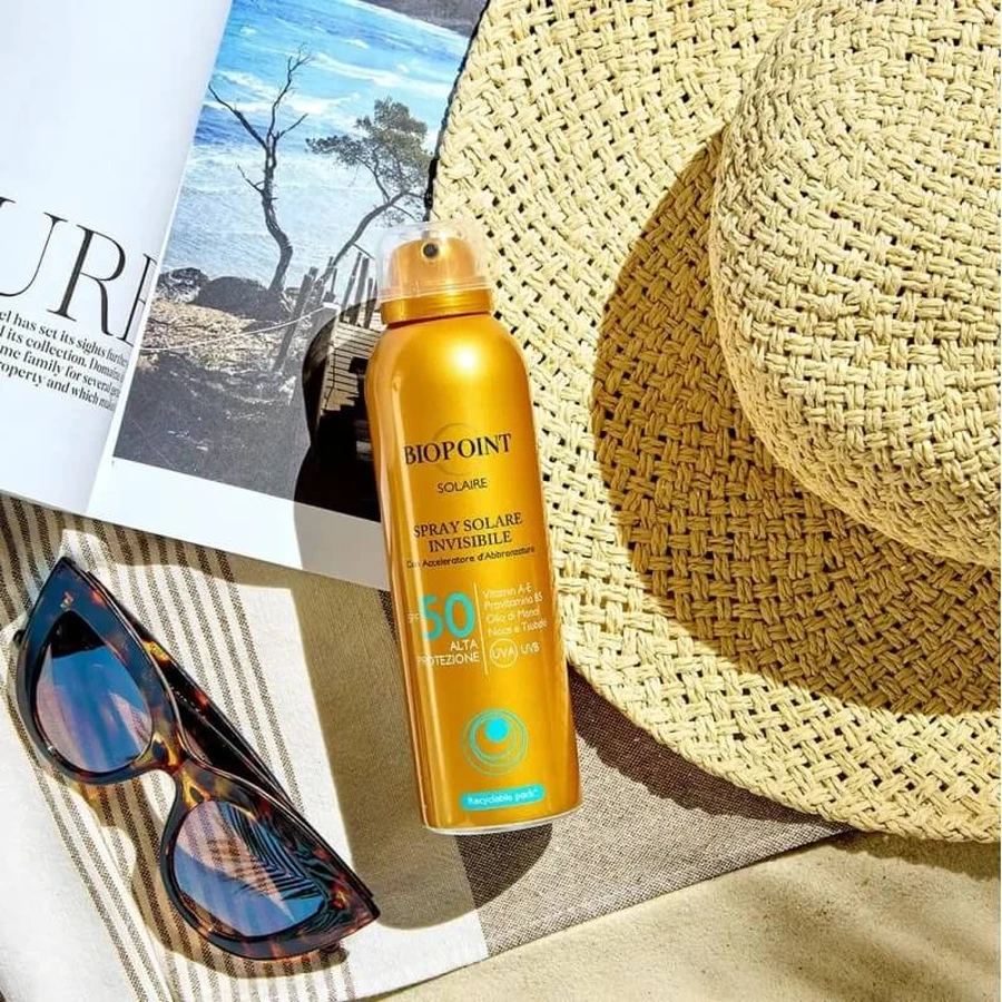 Biopoint Protector solar SPF 50 en spray invisible, alta protección, 150 ml