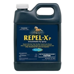 Farnam Repel-xp - Repelente de insectos concentrado de baja toxicidad para caballos, eficaz contra moscas y tábanos, 946 ml