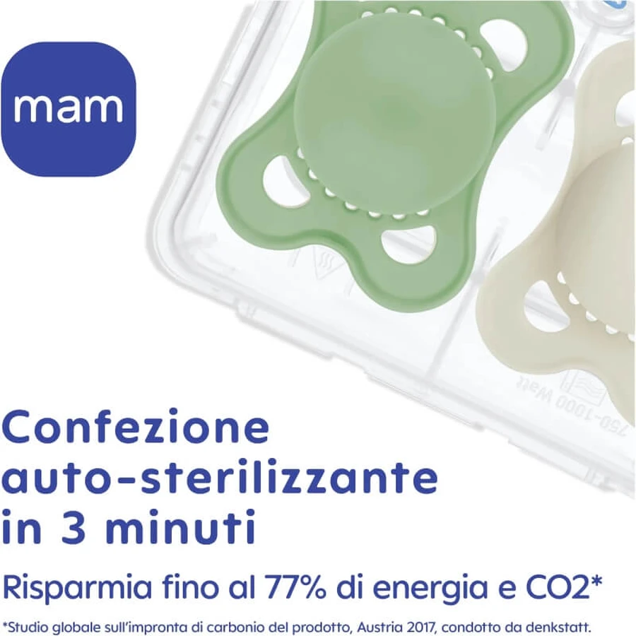 Mam Original 2-6m - 2 silicone pacifiers - light blue