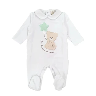 Nanan blue onesie with "I'm Grandma and Grandpa's darling" embroidery, cotton jersey, size 3 months, 62 cm