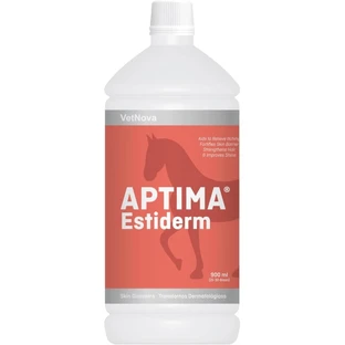 Vetnova Aptima Estiderm - Complément alimentaire pour chevaux favorisant la santé de la peau et de la crinière, 930 ml