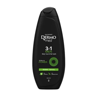 Dermomed Total &amp; Power - 3-in-1 verkwikkende douchegel voor mannen (lichaam, gezicht, haar) 250 ml