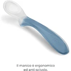Nuvita 2 Silicone Weaning Spoons, 0 months+, Blue