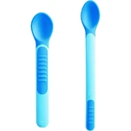 Cuillères et couvercles thermosensibles Mam - 2 cuillères à café avec couvercles, à partir de 6 mois - Garçons