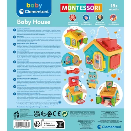 Clementoni Montessori Baby House - Interactive Toy for Children 18m+