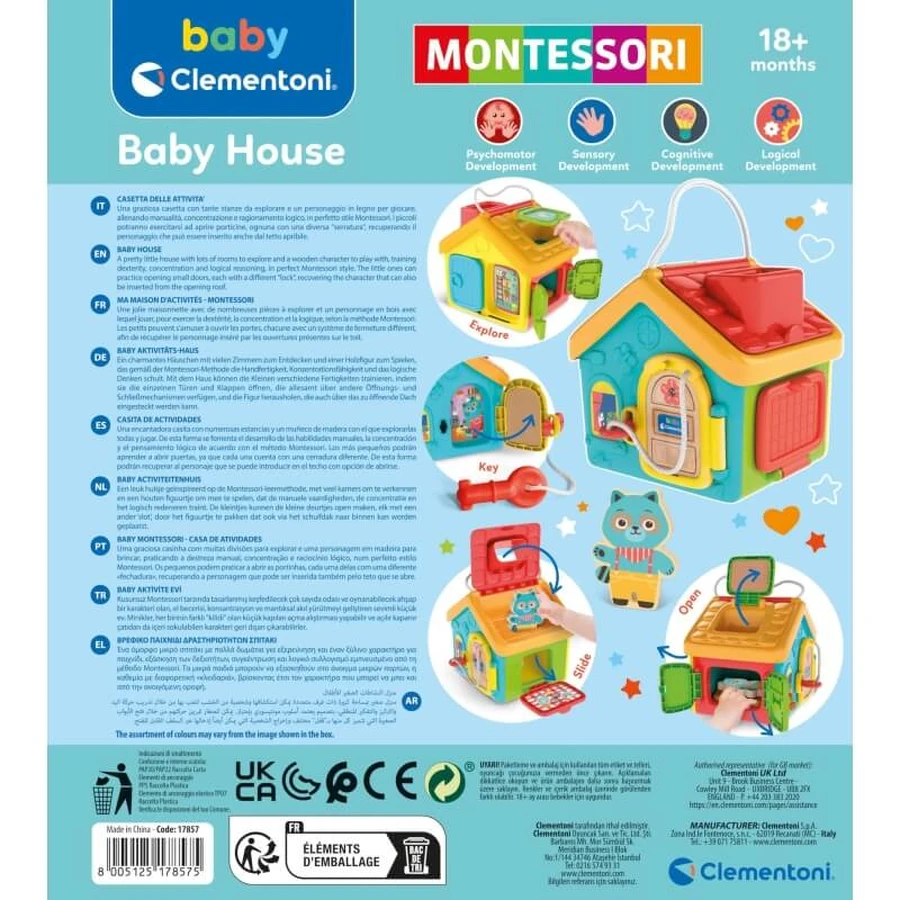 Clementoni Montessori Baby House - Interactive Toy for Children 18m+