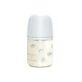 Suavinex Poetry - 120 ml Glass Baby Bottle with Light Blue Silicone Nipple