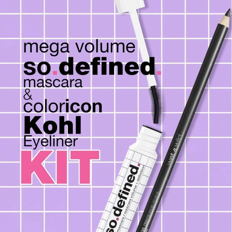 Wet n Wild „So Defined“ Volumen- und Definitions-Mascara mit „Color Icon“ Kajalstift