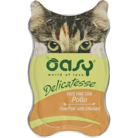 Oasy Wet Cat Delicatessen Chicken Pâté - Complete Cat Food, 85 g