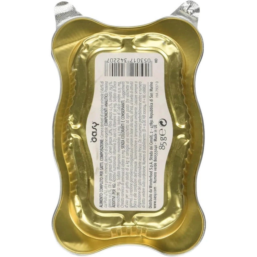 Oasy Wet Cat Delicatessen Chicken Pâté - Complete Cat Food, 85 g