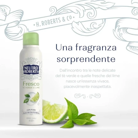 Neutro Roberts Fresh Green Tea and Lime - Deodorant Spray 150 ml