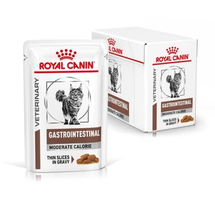Royal Canin Gastrointestinal Moderate Calorie - Aliment complet pour chats souffrant de troubles intestinaux, 12 x 85 g