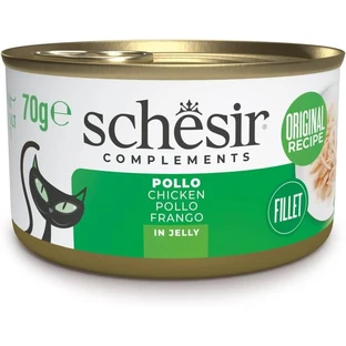 Schesir Complements Chicken Jelly Strips - Complete Cat Food, 70 g