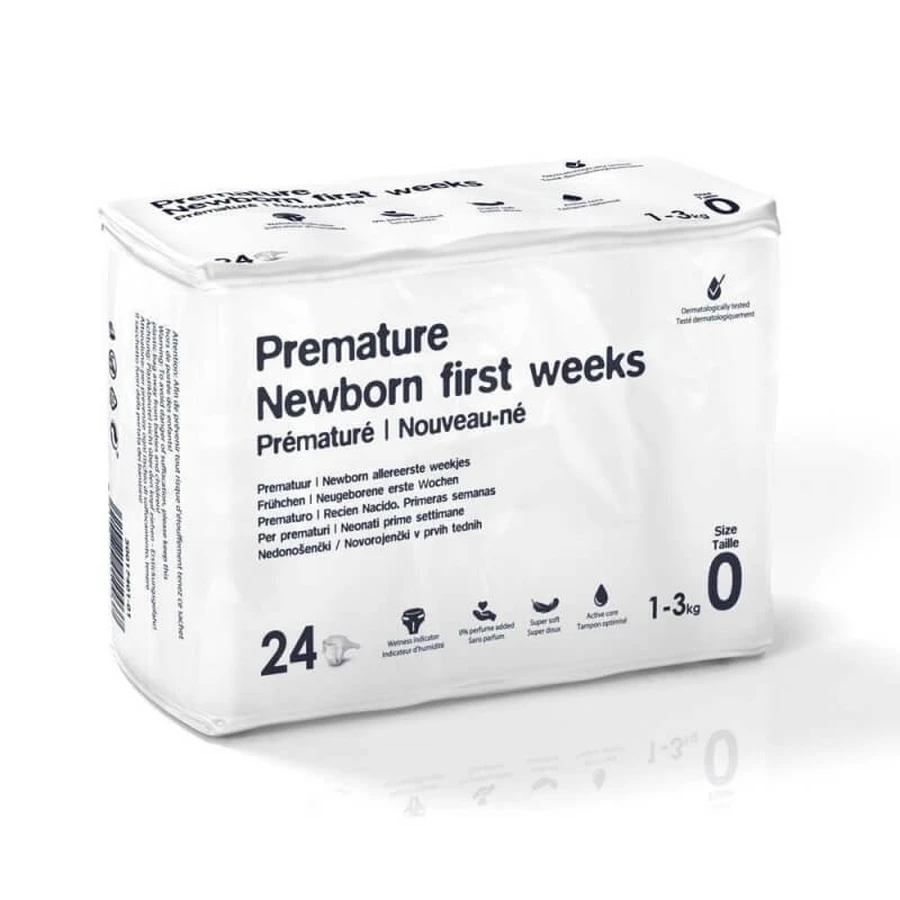 Bebe Cash Premium Premature – 24 luiers voor premature baby’s met een gewicht van 1–3 kg