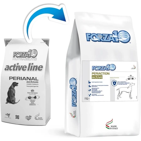 Forza10 Forza 10 Periaction Active con pescado - Alimento dietético completo para perros adultos con intolerancias alimentarias, 4 kg