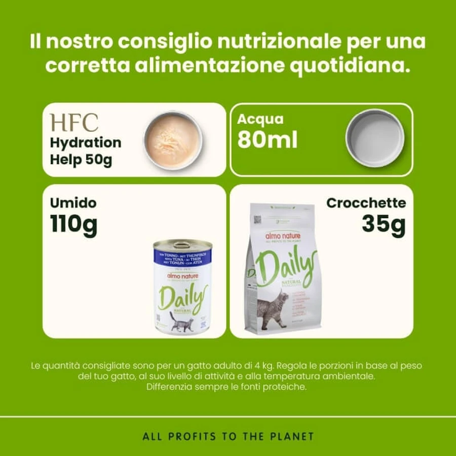 Almo Nature Daily Cat Tuna - Aliment humide complet pour chats adultes, 400 g