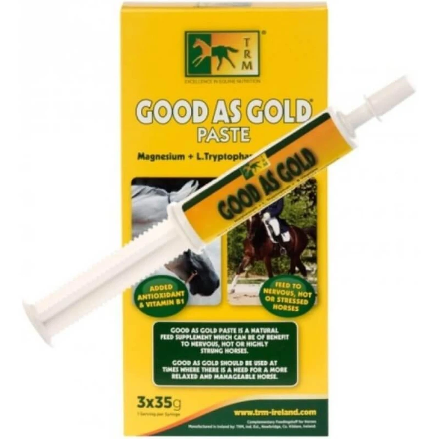 Trm Good as Gold Pasta: pienso complementario para caballos de deporte o caballos sometidos a estrés, 3 x 35 g