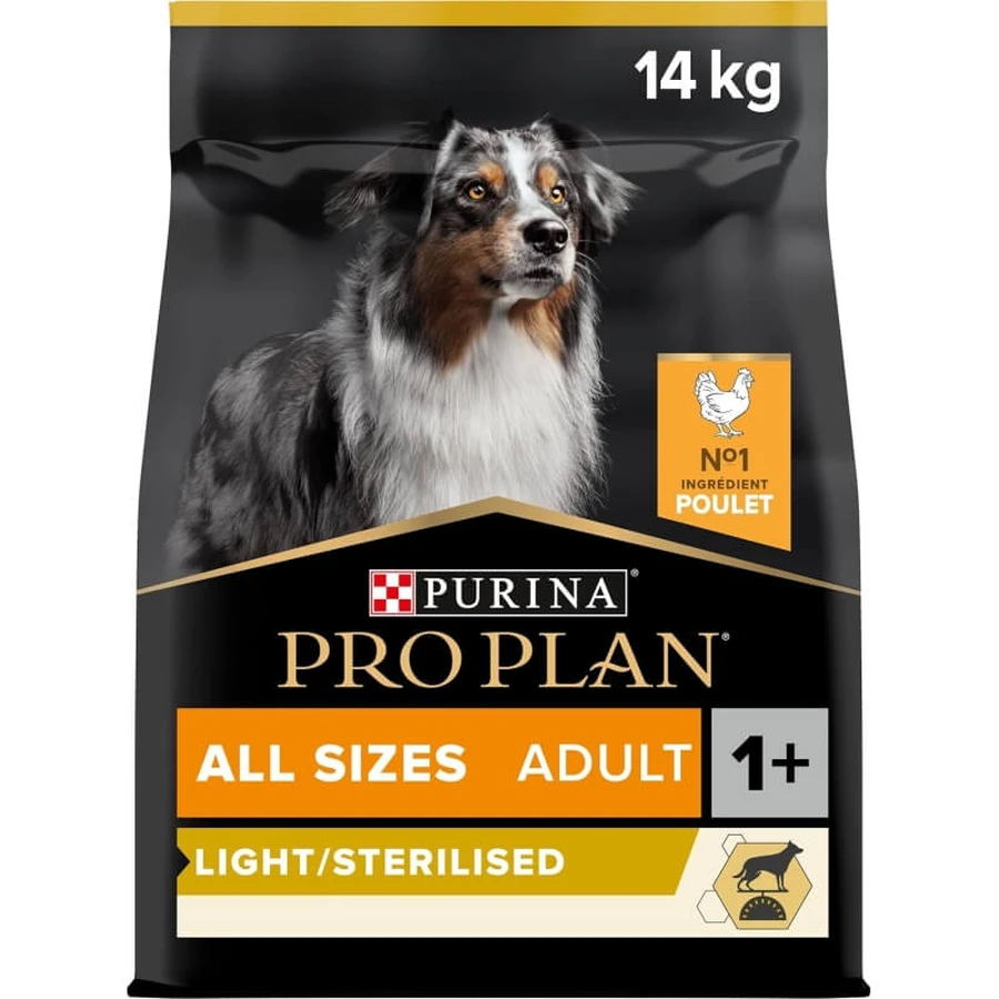 Purina Pro Plan Light Pollo - Alimento completo para perros adultos de todos los tamaños (esterilizados/castrados) Light 14 kg