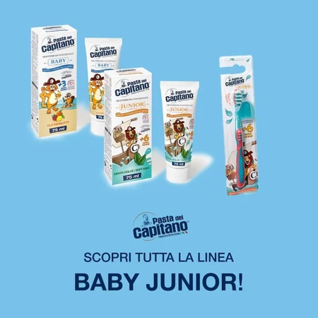 Captain's Tandpasta Junior Reisset - Opvouwbare tandenborstel + 1 tube tandpasta van 20 ml