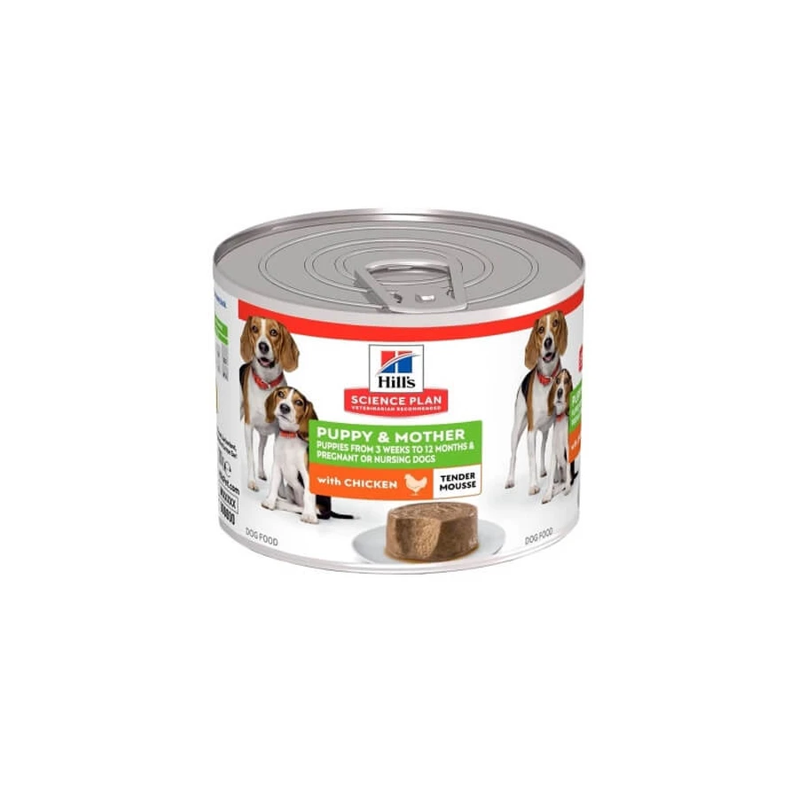 Hill's Science Plan Puppy & Mother Tender Chicken Mousse – kompletna karma w postaci musu dla szczeniąt i matek, 200 g: ceny i cechy