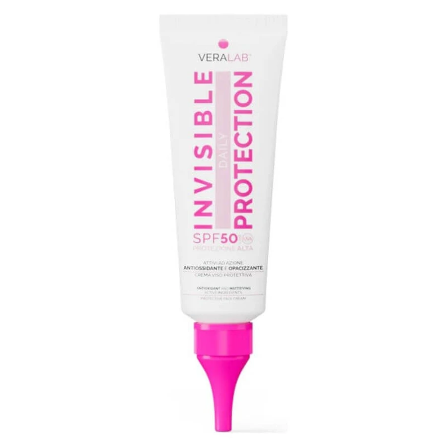 Veralab SPF 50 Invisible Daily Protection Face Sunscreen with Mattifying Ingredients, High Protection, 50 ml