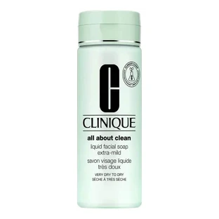 Clinique All About Clean, jabón facial líquido extra suave, 200 ml - Jabón líquido para pieles secas a muy secas