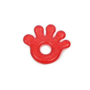 Kangoeroe-bijtring in de vorm van een hand - rood