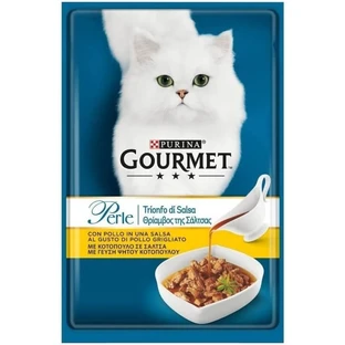 Purina Gourmet Perle Chicken Sauce Delight - Volledig voer voor volwassen katten, 85 g