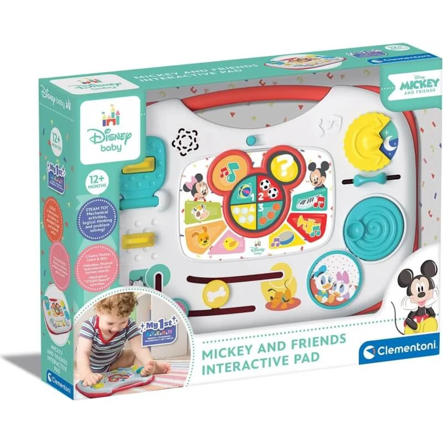 Clementoni Mickey und Freunde Interaktives Pad – Interaktives Spielzeug, ab 12 Monaten