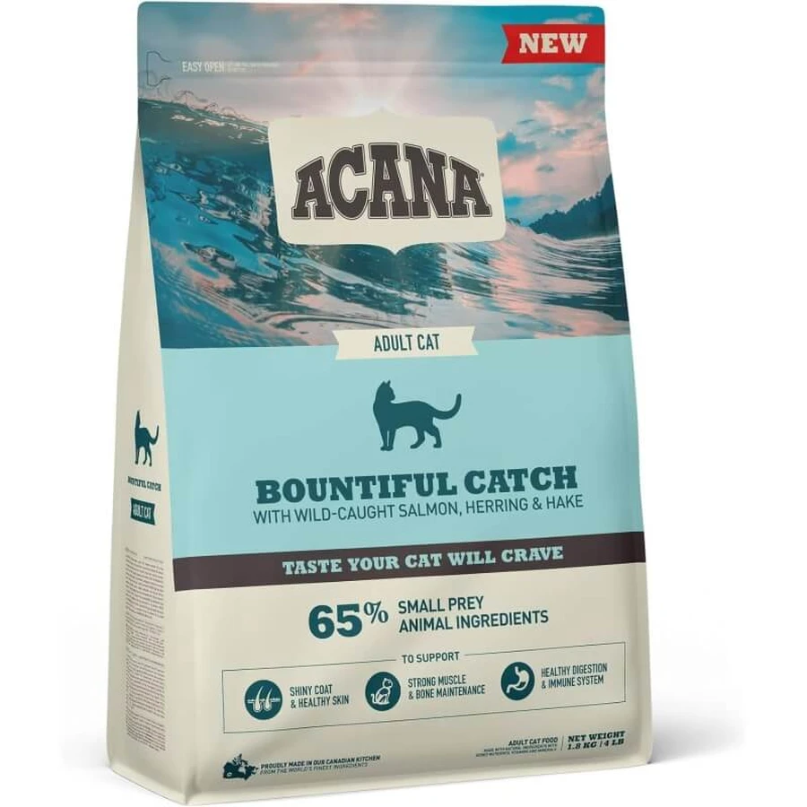 Acana Bountiful Catch Saumon et hareng - Aliment complet pour chats adultes, 1,8 kg