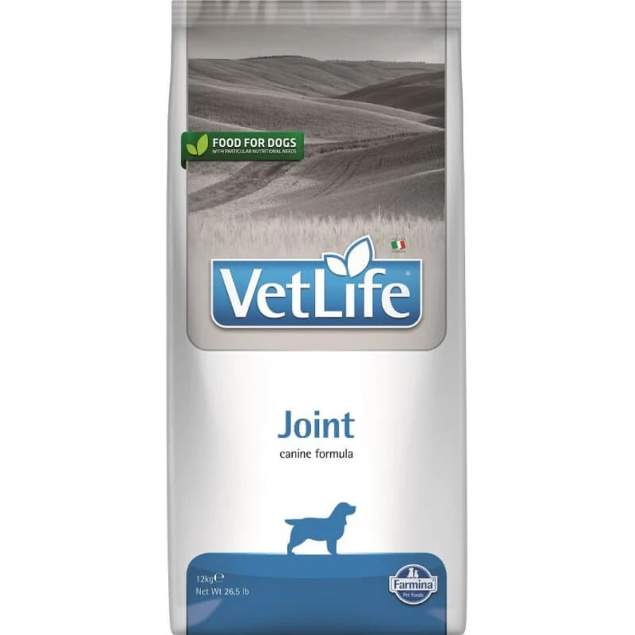 Farmina Vet Life Joint Fórmula Canina - Alimento dietético completo para perros adultos que favorece la salud articular, pollo, 12 kg