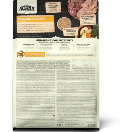 Acana Classic Prairie Geflügelrezept mit Huhn und Pute – Alleinfuttermittel für Hunde jeden Alters, 2 kg