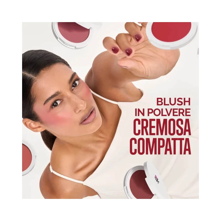 Veralab Airy Blush – wygładzający, kremowy róż do policzków w kompakcie nr 05 Blooming Red: ceny i cechy