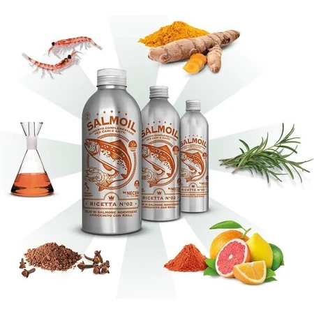 Necon Pet Food Necon Recette au saumon n° 2 - Aliment complémentaire pour chiens et chats, 950 ml