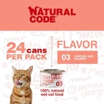 Natural Code 03 Kip en zalm - Aanvullende voeding voor volwassen katten, 85 g