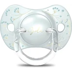 Suavinex Gold Edition 0-6 m – fopspeen met een platte, symmetrische siliconen speen – lichtblauw