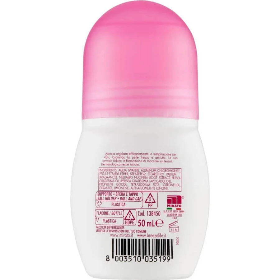 Breeze Perfect beauty - deodorant roll-on cu eficacitate de 48 de ore, 50 ml