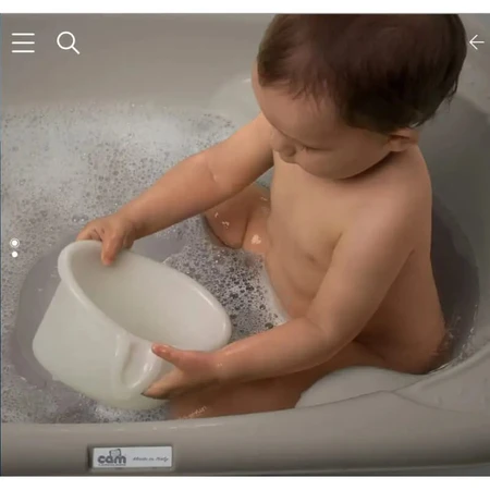Cam Bolliicina - Asiento de baño con dos asientos anatómicos, de 0 a 12 meses, blanco