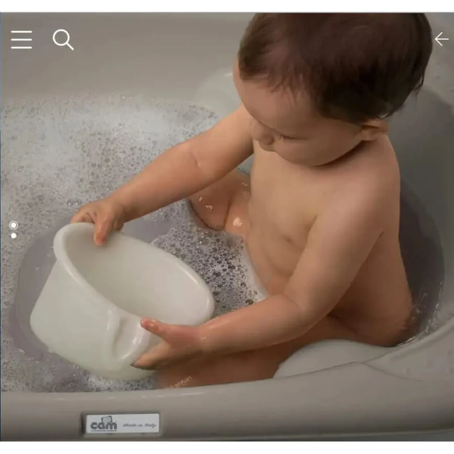 Cam Bolliicina - Asiento de baño con dos asientos anatómicos, de 0 a 12 meses, blanco
