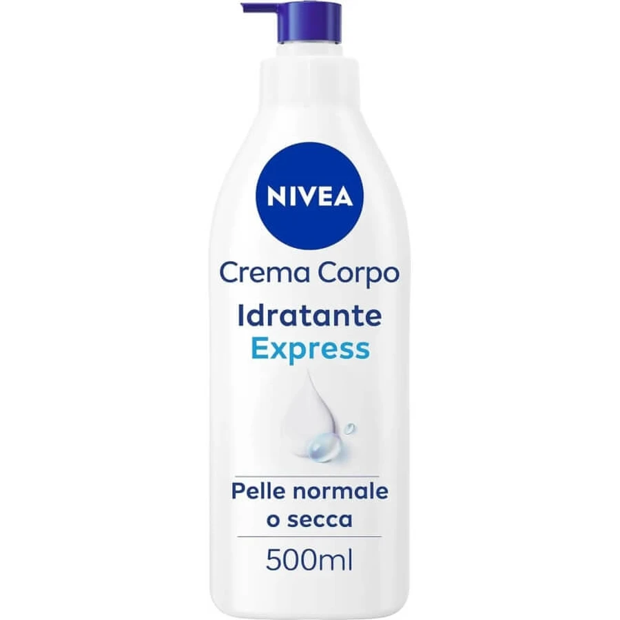 Nivea 72-Stunden-Express-Feuchtigkeitscreme – Creme für normale und trockene Haut, 500 ml